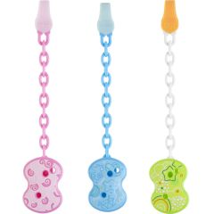 Chicco Soother Chain in 3 colors 1piece - Κλιπ πιπίλας σε διάφορα χρώματα