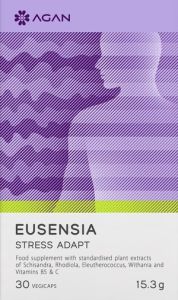 Agan Eusensia Stress Adapt 30veg.caps - υποστηρίζουν το σώμα ενάντια σε στρεσογόνους παράγοντες