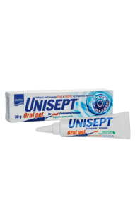 Unisept Oral Gel for ulcers & wounds 30gr - συμβάλει στον τοπικό καθαρισμό, την επούλωση και την ανακούφιση αφθών