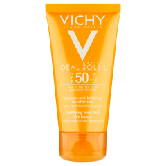 Vichy Mattifying Face Dry Touch Suncare SPF50 50 ml - Αντιηλιακή Κρέμα Προσώπου για Ματ Αποτέλεσμα 