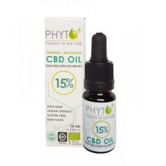 Phyto+ CBD Oil Drops 15% RAW Organic 10ml - Οργανικό έλαιο κάνναβης (Κανναβιδιόλη)