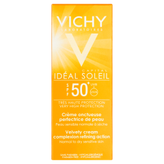 Vichy Ideal Soleil Velvety Face Sunscreen SPF50 50ml - Αντιηλιακή Κρέμα Για Βελούδινη Επιδερμίδα