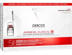 Vichy Dercos Aminexil Clinical 5 for Women (21monodoses) - Θεραπεία Τριχόπτωσης για Γυναίκες