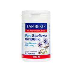 Lamberts Pure Starflower Oil 1000mg 90caps - Γαμμα Λινολενικο οξυ για γυναίκες στην εμμηνόπαυση