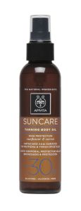 Apivita Suncare Tanning Body Oil SPF30 150ml - Suncare tanning body oil with high UVA & UVB protection