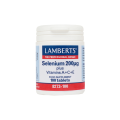 Lamberts Selenium 200μg plus Vitamins A,C,E 100tabs - Ενισχυμένο αντιοξειδωτικό συμπλήρωμα