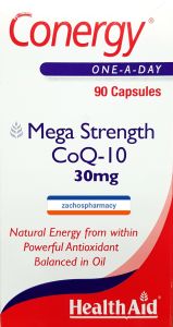 Health Aid Conergy Q10 (Coenzyme Q10) 90caps - Ουβικινόνη (Ubiquinone) Συνένζυμο Q10