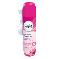 Veet Depilatory Cream in spray form (Normal Skin) 150ml - Hair Removal Cream – Legs & Body 