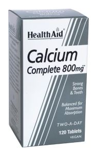 Health Aid Calcium complete 800mg 120veg.tabs - Συμπλήρωμα ασβεστίου για δυνατά οστά και δόντια