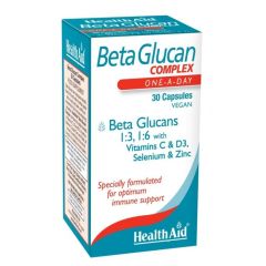 Health Aid BetaGlucan (Beta Glucan) 30vcaps - Θωράκιση του οργανισμού ενάντια σε λοιμώξεις και αλλεργίες