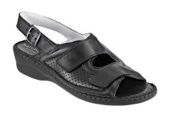 Naturelle Anatomical Summer Shoes (3024NC) Black 1pair - Δερμάτινα Comfort πέδιλα από δέρμα εξαιρετικής ποιότητος