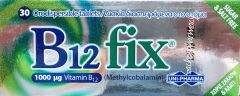 Unipharma B12 Fix 30 Orodispersible tabs - Βιταμίνη Β12 (Κοβαλαμίνη) διασπειρόμενα στο στόμα δισκία