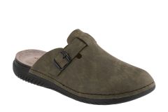 Naturelle Men's Anatomical winter slippers 1251 Olive 1.pair - Comfort παντόφλες εξαιρετικής ποιότητας με soft & flexible δερμάτινους πάτους