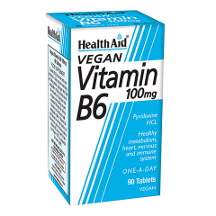 Health Aid Vitamin B6 (Pyridoxine) 90tabs - Βιταμίνη Β6 (Πυριδοξίνη)