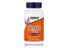 Now 7-Keto 25mg 90 veg capsules - safely promotes thermogenesis & maintains healthy weight