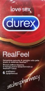 Durex RealFeel (Real Feel) Condoms 6pcs - Προφυλακτικά με φυσική αίσθηση δέρματος