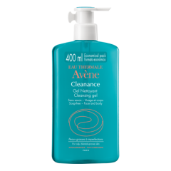 Avene Cleanance Gel Nettoyant (Cleansing gel) 400ml - Καθαρίζει απαλά το δέρμα σας χάρη στην ήπια καθαριστική του βάση