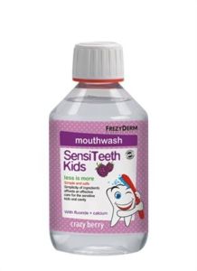 Frezyderm Sensiteeth Kids Mouthwash (Crazy berry) 250ml - Στοματικό διάλυμα κατά της τερηδόνας, για παιδιά από 3 ετών