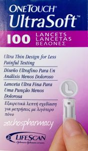OneTouch UltraSoft Lancets for painful testing 100lancets - Σκαρφιστήρες για μέτρηση σακχάρου