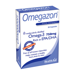 Health Aid Omegazon Capsules (Omega 3 Fish Oil) 30caps - EPA/DHA Norwegian fish oil