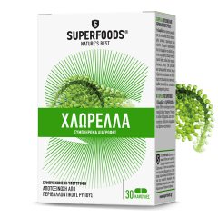 Superfoods Chlorella Detoxification 30caps - Χλωρέλλα πολύ θρεπτική τροφή, με ισχυρή αποτοξινωτική δράση