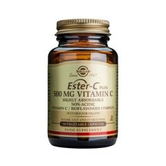 Solgar Ester-C Vitamin C 500mg 50veg.caps - πρωτοποριακή μη όξινη μορφή βιταμίνης C