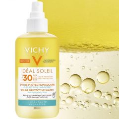 Vichy Ideal Soleil Solar Protective Water Enhanced Tan Spray SPF30 200ml - Για ενυδάτωση & προστασία προσώπου & σώματος