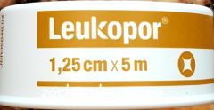 BSN Medical Leukopor 1.25cm X 5m 1piece - Cardboard Type Plaster