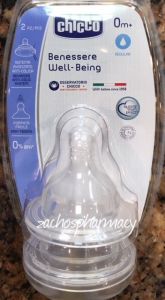 Chicco Well Being Teats 0m+ (2pcs) - Normal flow teat 
