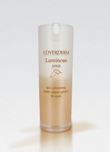 Coverderm Luminous Yeux Skin whitening cream gel for dark eye circles 15ml - Καταπολεμά δραστικά τις δυσχρωμίες