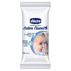 Chicco Wipes with cleansing action for soothers 16wipes - Μαντηλάκια αποστείρωσης μιας χρήσης