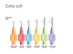 Tepe Interdental Brush Extra Soft 1bag (8pcs) - Μεσοδόντια Βουρτσάκια με Πολύ μαλακές ίνες