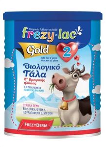 Frezyderm Frezylac Gold 2 Bio Infant Milk 400gr - αγνό βιολογικό γάλα σε σκόνη για βρέφη από τον 6° έως τον 12° μήνα 