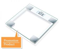 Beurer GS14 Glass bathroom scale (150kg limit) 1piece - Modern glass scales with safety glass