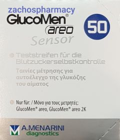 Menarini Glucomen Areo Sensor glucose metering strips 50strips - Ταινίες μέτρησης σακχάρου