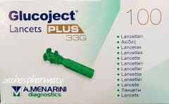 Menarini Glucoject Plus 33G Lancets 100lancets - Σκαρφιστήρες για εξαγωγή αίματος