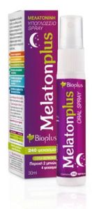Bioplus Melatonplus Oral melatonin spray 240doses 30ml - Υπογλώσσιο σπρέι μελατονίνης σε συνδυασμό με βαλεριάνα