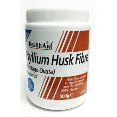 Health Aid Psyllium Husk Fibre (plantago ovata) 300gr - Ψύλλιο σε σκόνη (μη ακτινοβολημένο)