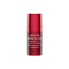 Apivita Wine Elixir Wrinkle Lift Eye & Lip cream 15ml - Αντιρυτιδική Κρέμα Lifting για τα Μάτια & τα Χείλη