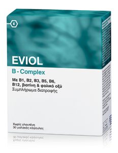 GAP Eviol B-Complex 30caps - συμβάλλουν στη φυσιολογική λειτουργία του νευρικού συστήματος