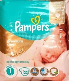 Pampers Premium Care Maxi N1 (2-5kg) 22diapers - Πάνες Σε Συσκευασία Των 22τμχ