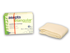 Asepta Triangular bandage 90x90x130cm 1piece - Επίδεσμος τριγωνικός από ύφασμα μουσελίνας υψηλής πυκνότητας
