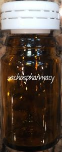 Glass Brown bottle for caps / pills with special cap 15ml 1piece - Glass jar with safety lid