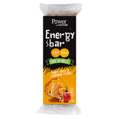 Power Energy (Power of Nature) Energy bar 70gr - Energy bar with Greek honey, apple pieces and cinnamon