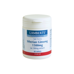 Lamberts Siberian Ginseng 1500mg 60tabs - adaptogen herb (προσαρμοσιογόνο βότανο)