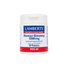 Lamberts Korean Ginseng 1200mg 60tabs - Panax Ginseng (Increase stamina and concentration)