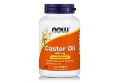 Now Castor oil 650mg 120soft.gels - Καστορέλαιο σε κάψουλες