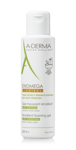 A-Derma Exomega Control Emollient foaming gel 500ml -  καθαρίζει απαλά, καταπραΰνει και προστατεύει το δέρμα