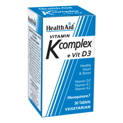 Health Aid Vitamin K Complex & Vit D3 30tabs - Για γερά και υγιή οστά
