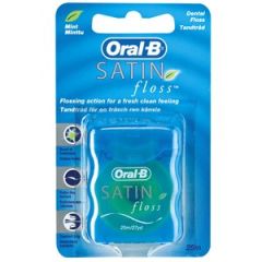 Oral-B Satin Floss with mint 25meters length 1piece - Dental floss with unique satin texture